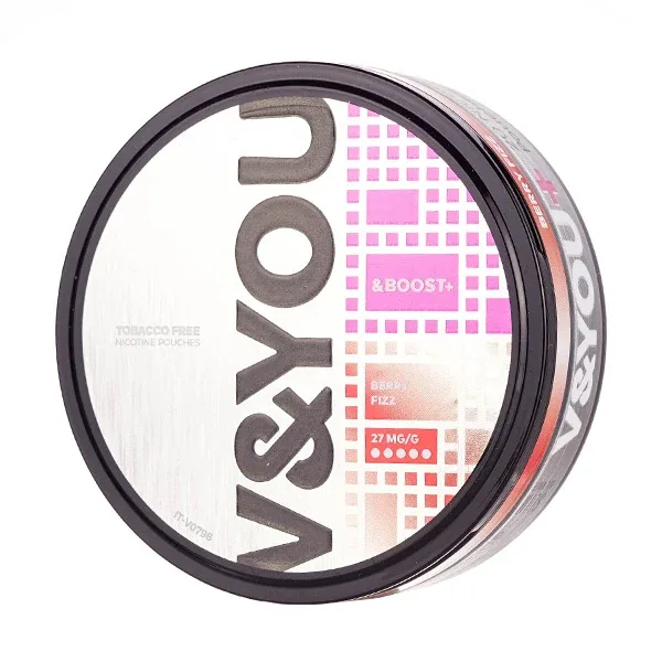 Berry Fizz &Boost+ Nicotine Pouches by V&YOU