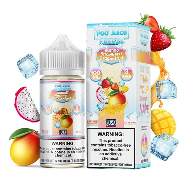 Mango Strawberry Dragonfruit Freeze by Pod Juice TFN Series 100mL