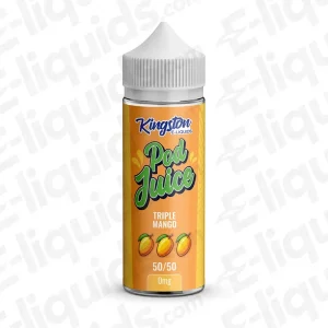 Kingston Triple Mango Pod Juice 50/50 100ml Shortfill Vape Juice