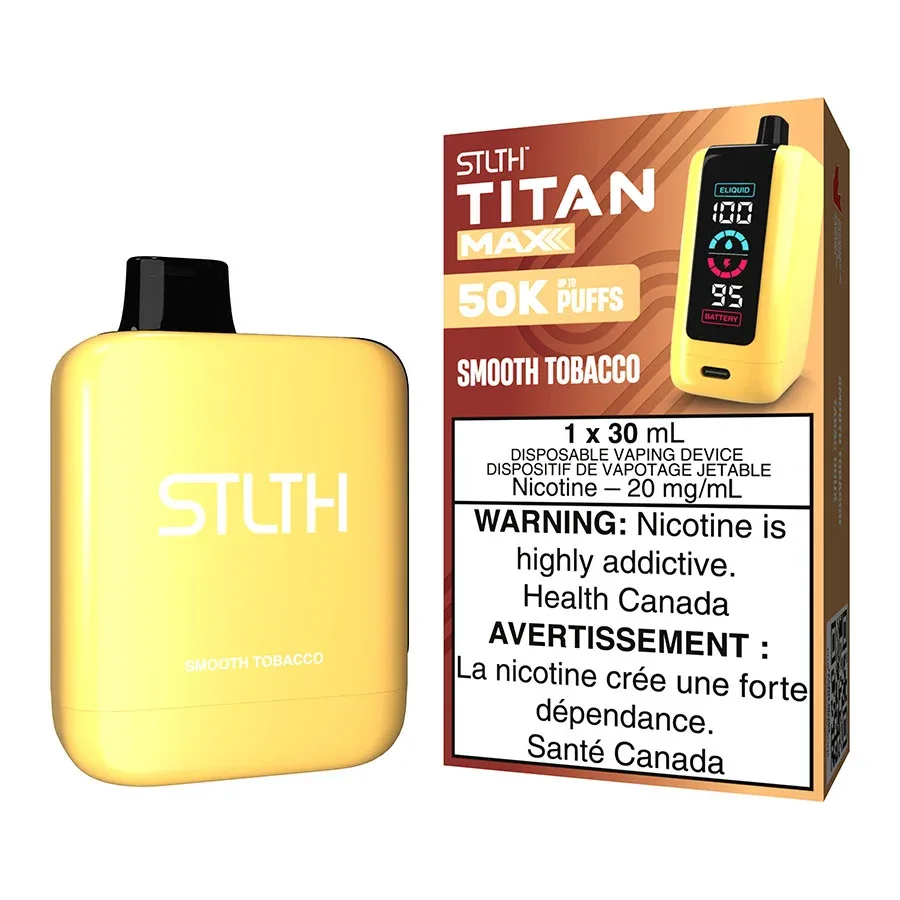 STLTH Titan Max Disposable Vape Device - Smooth Tobacco