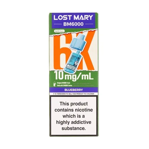 Blueberry BM6000 Prefilled Pod + Refill by Lost Mary - Image 2