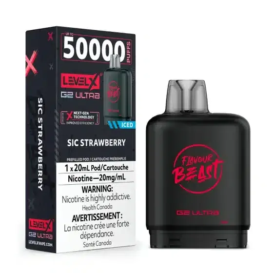 Level X Flavour Beast G2 Ultra Sic Strawberry Iced (6/box)