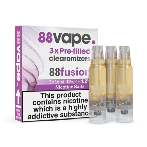 88Fusion Pre-Filled Clearomizers (x3)