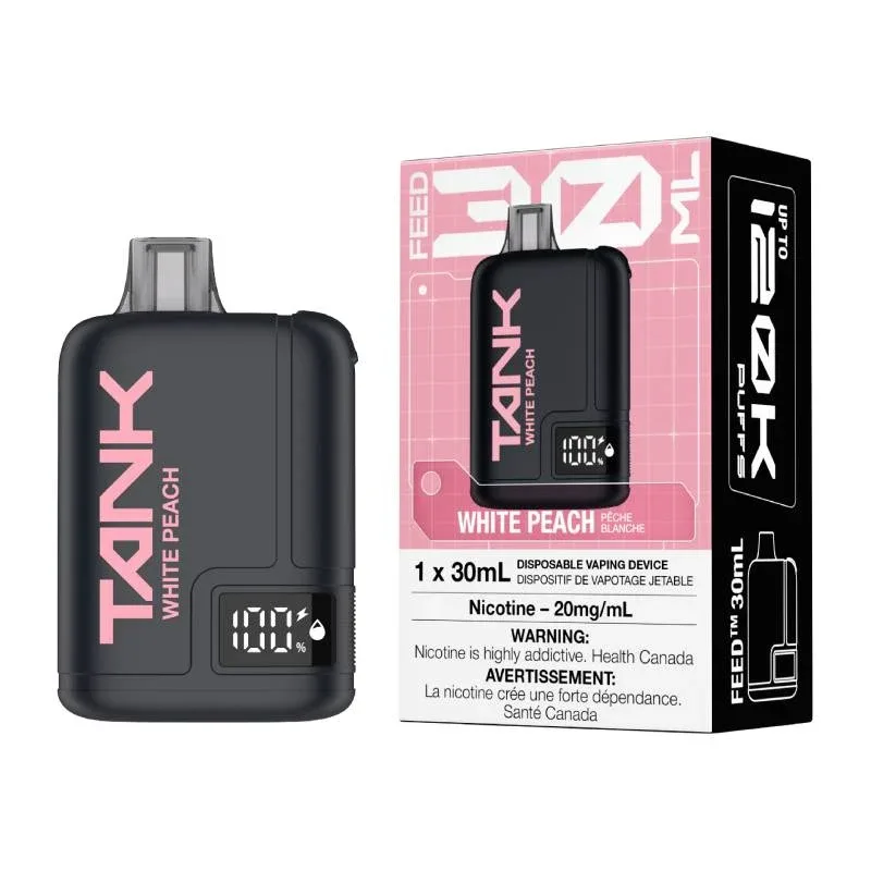 FEED Tank 120K Disposable Vape - White Peach
