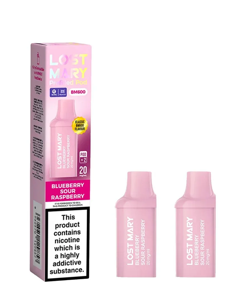 Blueberry Sour Raspberry Lost Mary BM600 Pods (x2) - Image 2