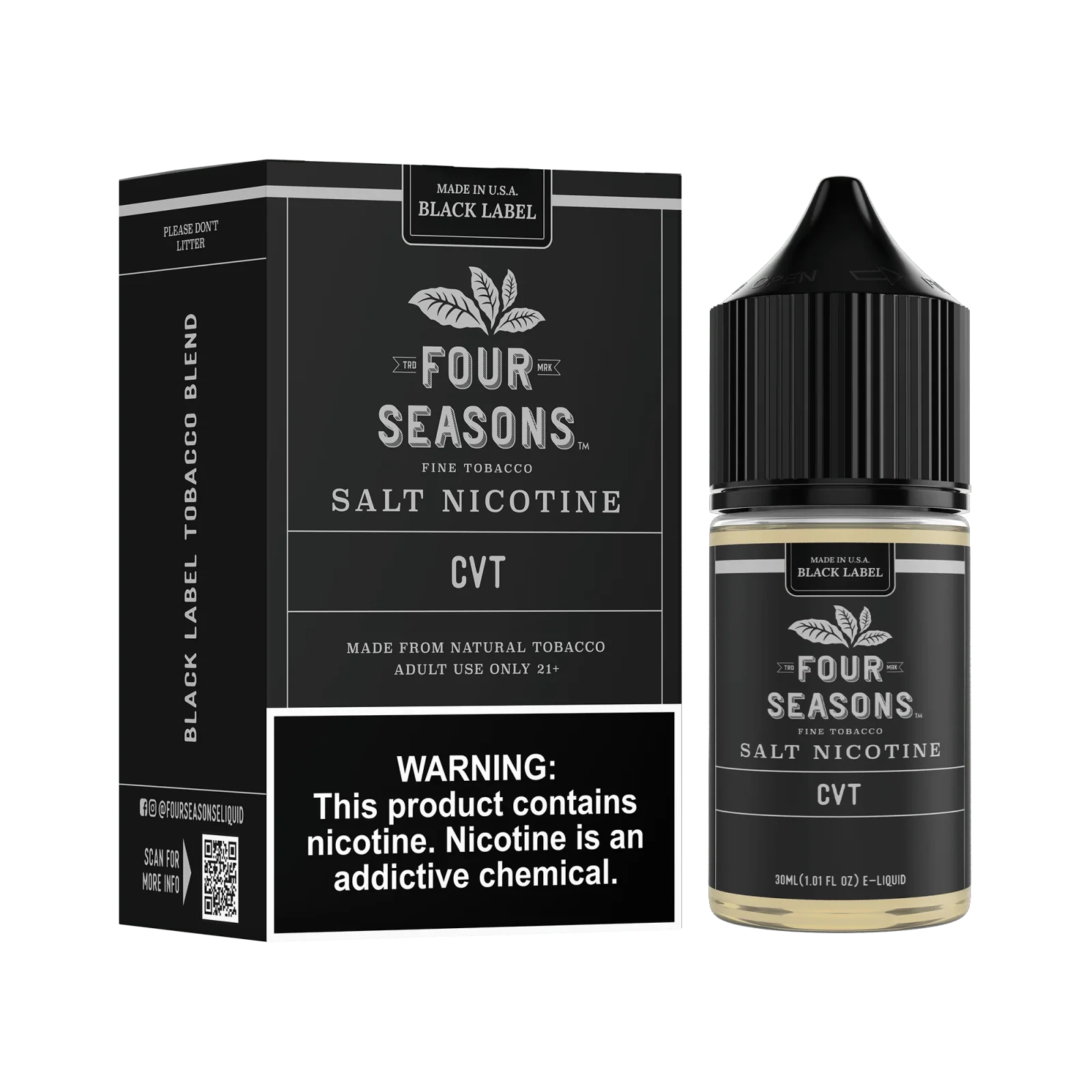 Custard Vanilla Tobacco (CVT) SALT - Four Seasons - 30mL