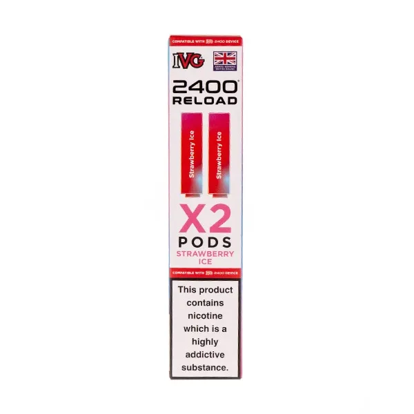 Strawberry Ice IVG 2400 Reload Replacement Pods - 2 Pack