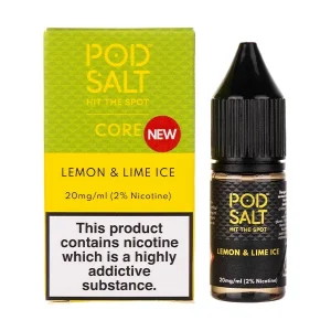 Lemon & Lime Ice Nic Salt E-Liquid by Pod Salt Core