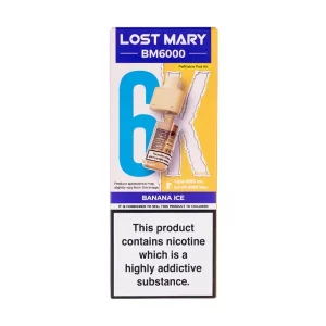 Banana Ice BM6000 Prefilled Pod + Refill by Lost Mary