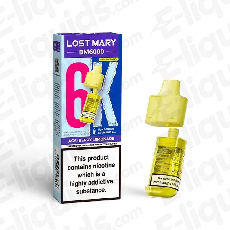 Lost Mary BM6000 Acai Berry Lemonade Prefilled Pod