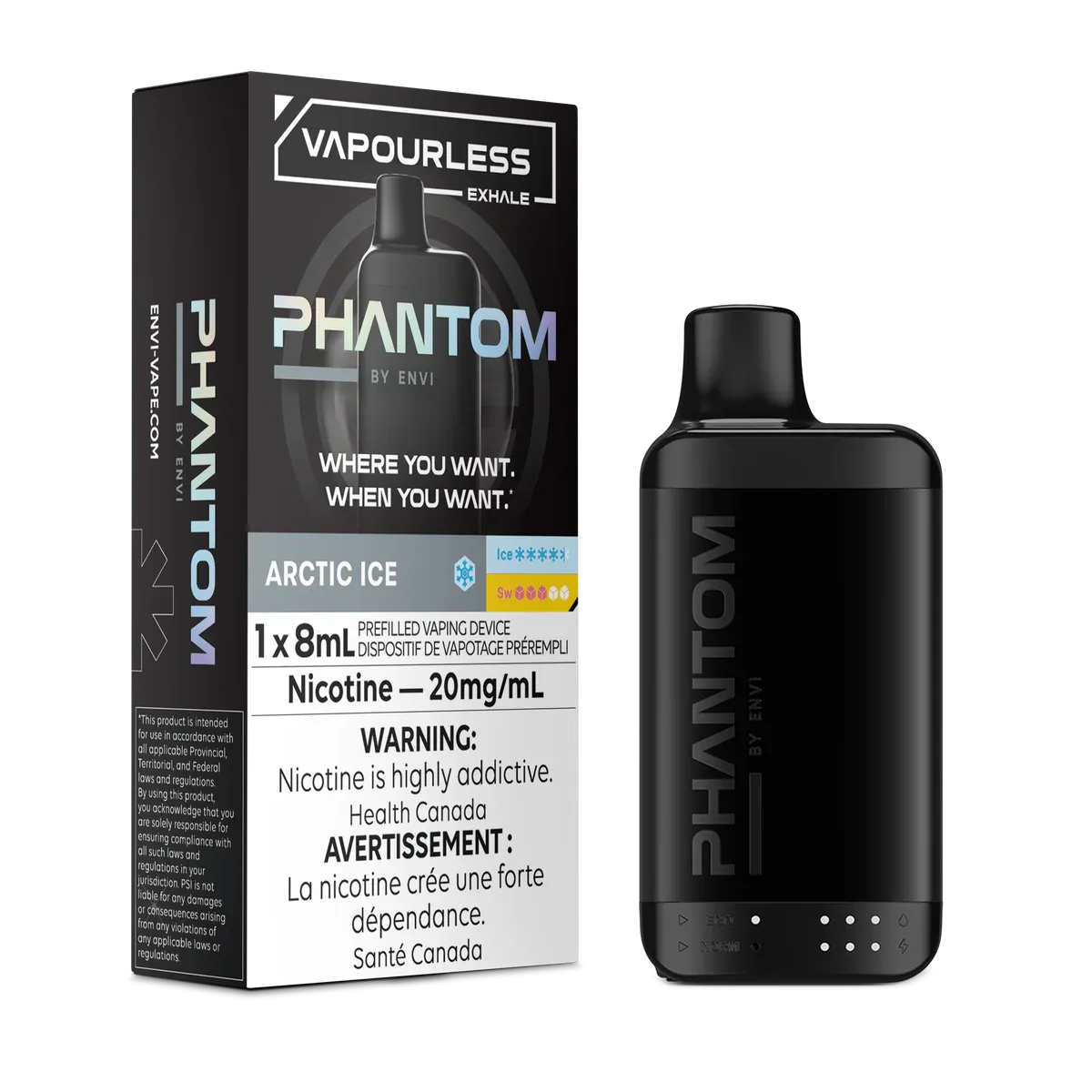 Phantom Vapourless Exhale Disposable by Envi – Arctic Ice (Sold Individually)