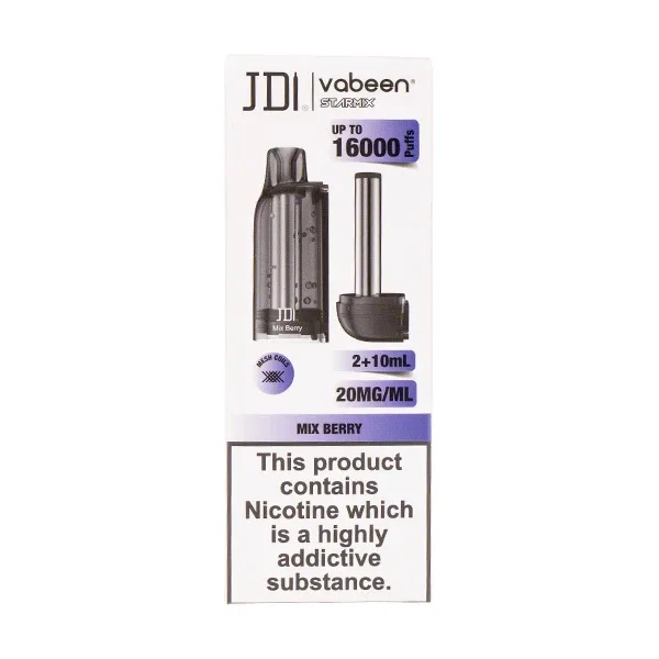Mix Berry Vabeen Starmix 16000 Prefilled Pod + Refill by JDI
