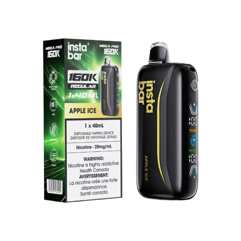 Insta Bar Mega Pro 160K - Apple Ice Disposable Vape