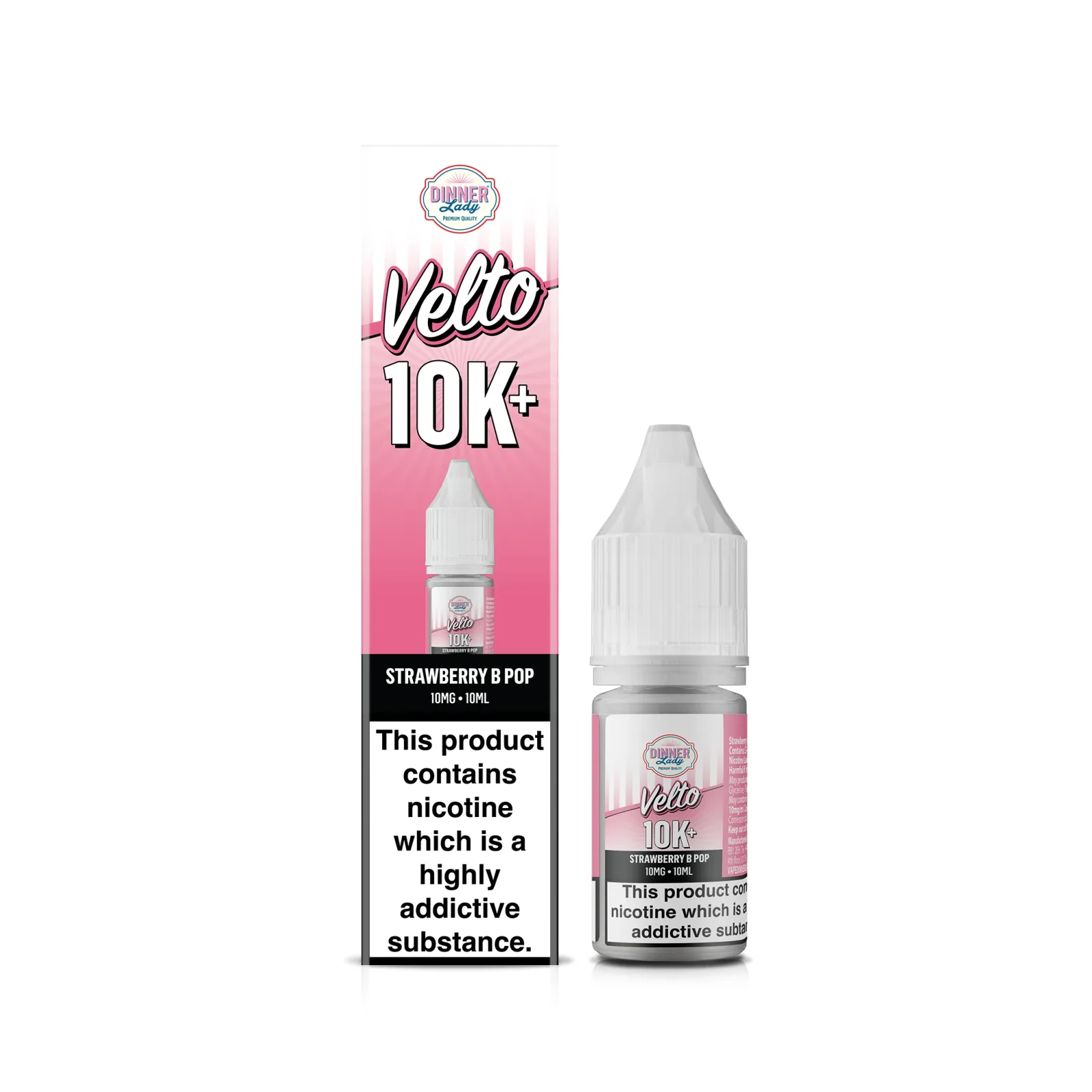 Dinner Lady Velto – Strawberry B-Pop Bar Salt E-Liquid - Image 2