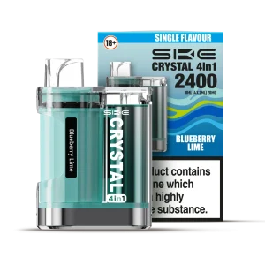 SKE Crystal 2400 4-in-1 Single Blueberry Lime Prefilled Pod Clearance