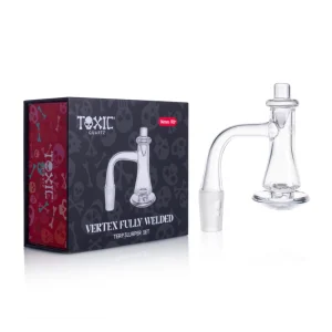 MKGlass TXQB5 Toxic Quartz 14MM 90° Vertex Fully Welded Terp Slurper Set