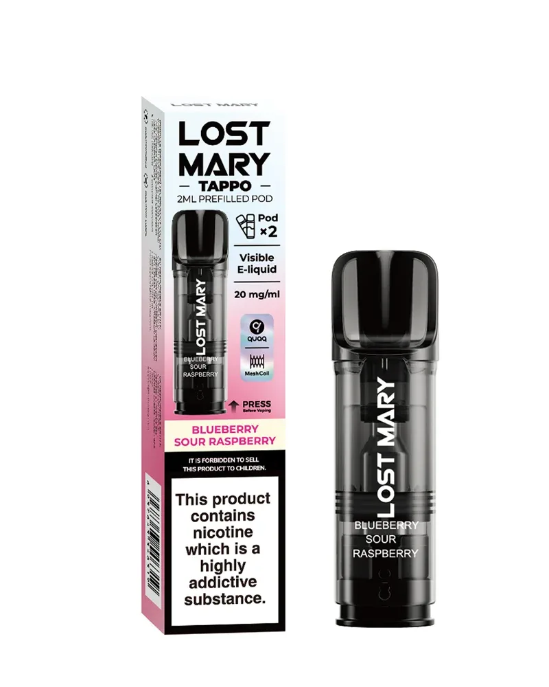 Blueberry Sour Raspberry Lost Mary Tappo Pods (x2) - Image 2