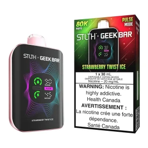 STLTH X Geek Bar Disposable Vape Device - Strawberry Twist Ice 30ml