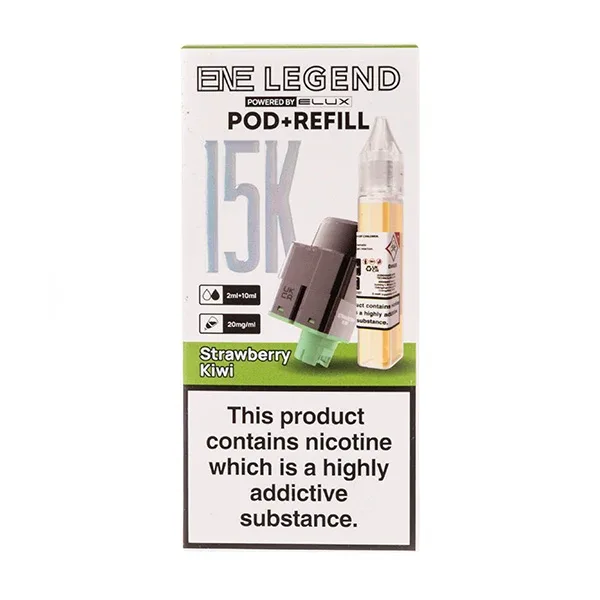 Strawberry Kiwi ENE Legend 15K Prefilled Pod + Refill by Elux