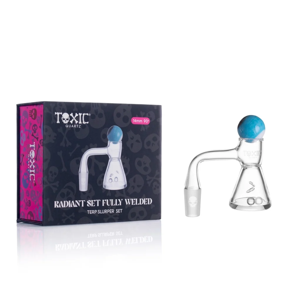 MKGlass TXQB21 Toxic 14MM 90° Radiant Fully Welded Terp Slurper Set