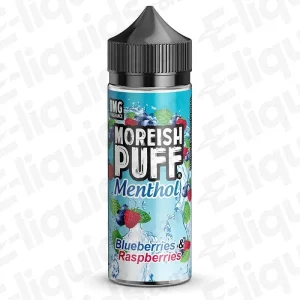 Moreish Puff Menthol Blueberries & Raspberries Menthol 100ml Shortfill Vape Juice