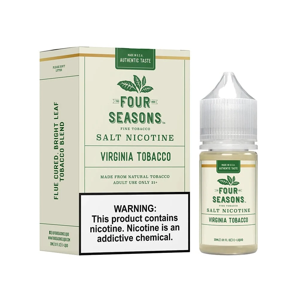 Virginia Tobacco by Four Seasons Salt Series E-Liquid 30mL (Salt Nic)