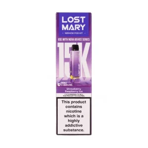 Strawberry Raspberry Ice Nera 15k Prefilled Pod + Refill by Lost Mary