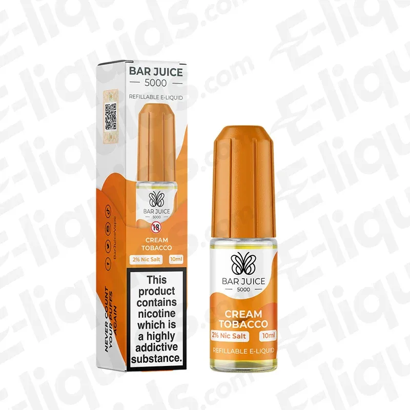 Bar Juice 5000 Cream Tobacco Nic Salt