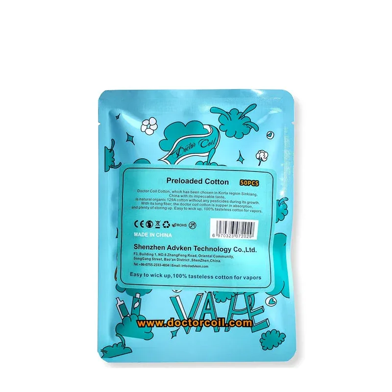 Advken Doctor Coil Preloaded Cotton (50-Pack) - Image 2