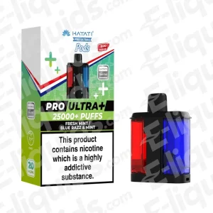Hayati Pro Ultra+ 25K Fresh Mint - Blue Razz & Mint Prefilled Pods
