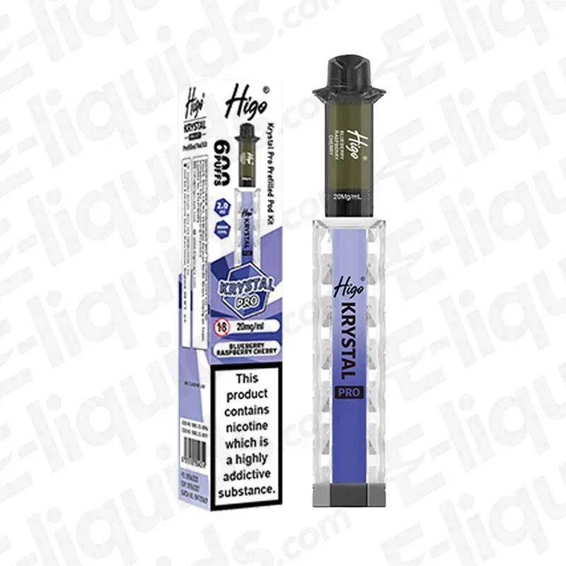 Higo Krystal Pro 600 Blueberry Raspberry Cherry Prefilled Pod Kit