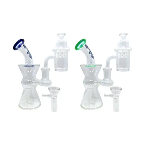 Dogg Lbs (Water Pipe) DLWP0031-0032 6" Everyday Mini Rig Hourglass Box Set with Banger & Carb Cap