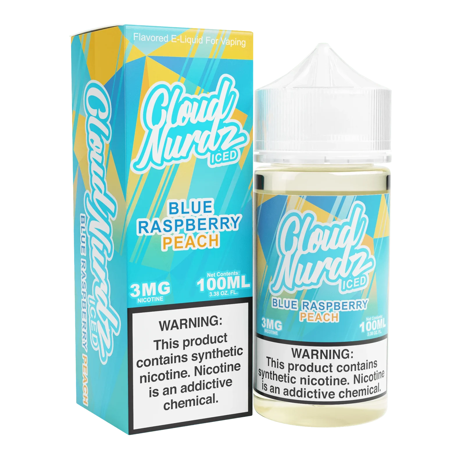 ICED Blue Raspberry Peach - Cloud Nurdz - 100mL