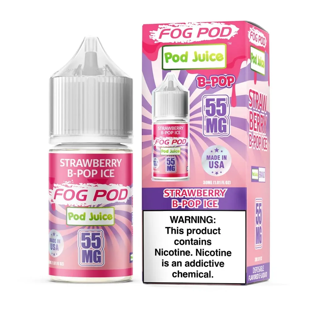 Strawberry B-Pop ICE SALT - Fog Pod x Pod Juice - 30mL