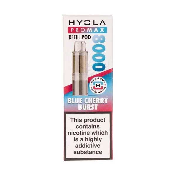 Blue Cherry Burst Pro Max 8000 Prefilled Pod + Refill by Hyola
