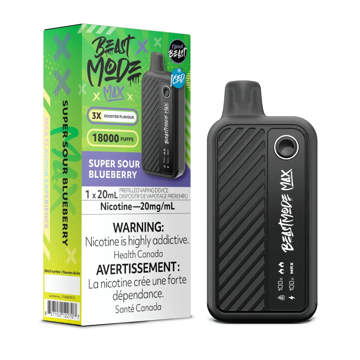 Flavour Beast Beast Mode Max 18K Disposable Super Sour Blueberry