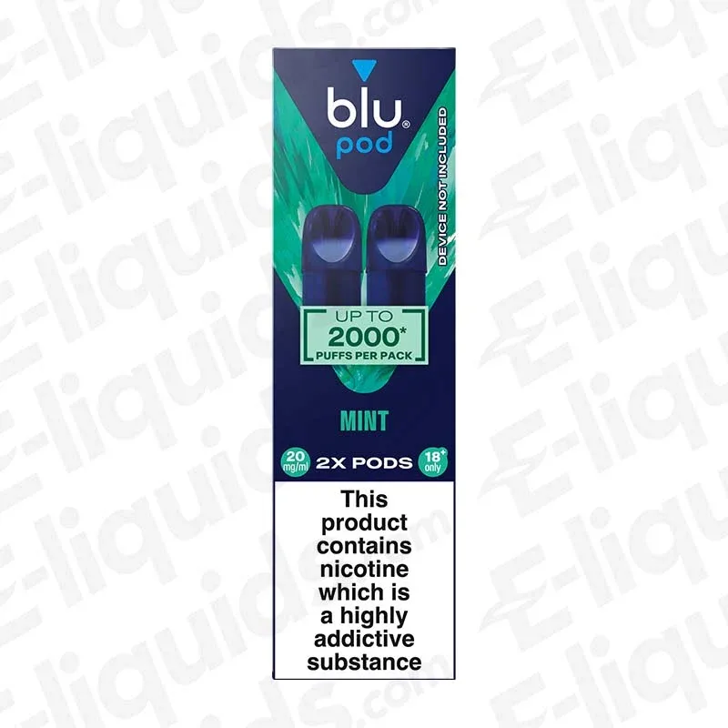 Blu Bar Blu Box Mint Prefilled Pods (Pack of 2)