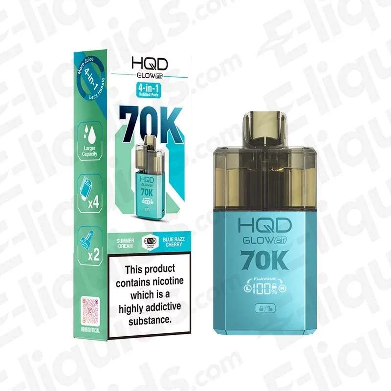 HQD Glow Air 70K Summer Dream-Blue Razz Cherry Prefilled Pod Kit