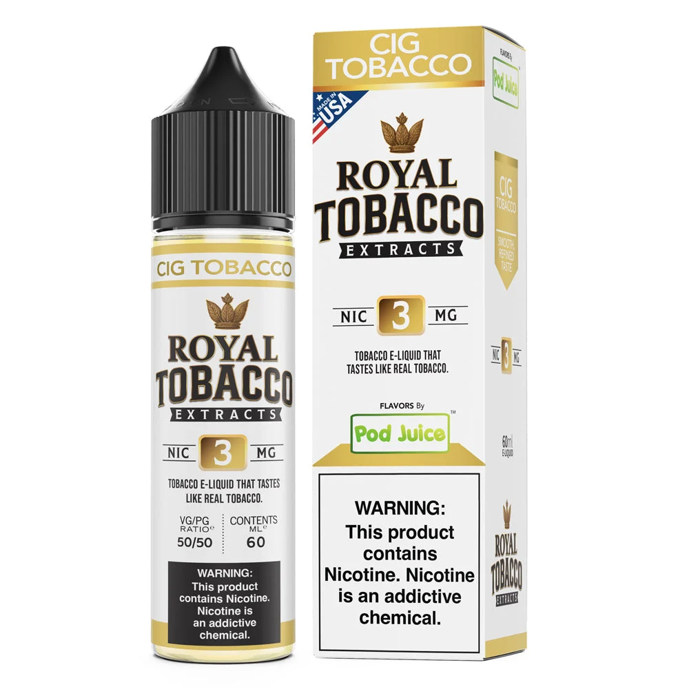 Cig Tobacco Pod Juice x Royal Tobacco Extracts 60mL