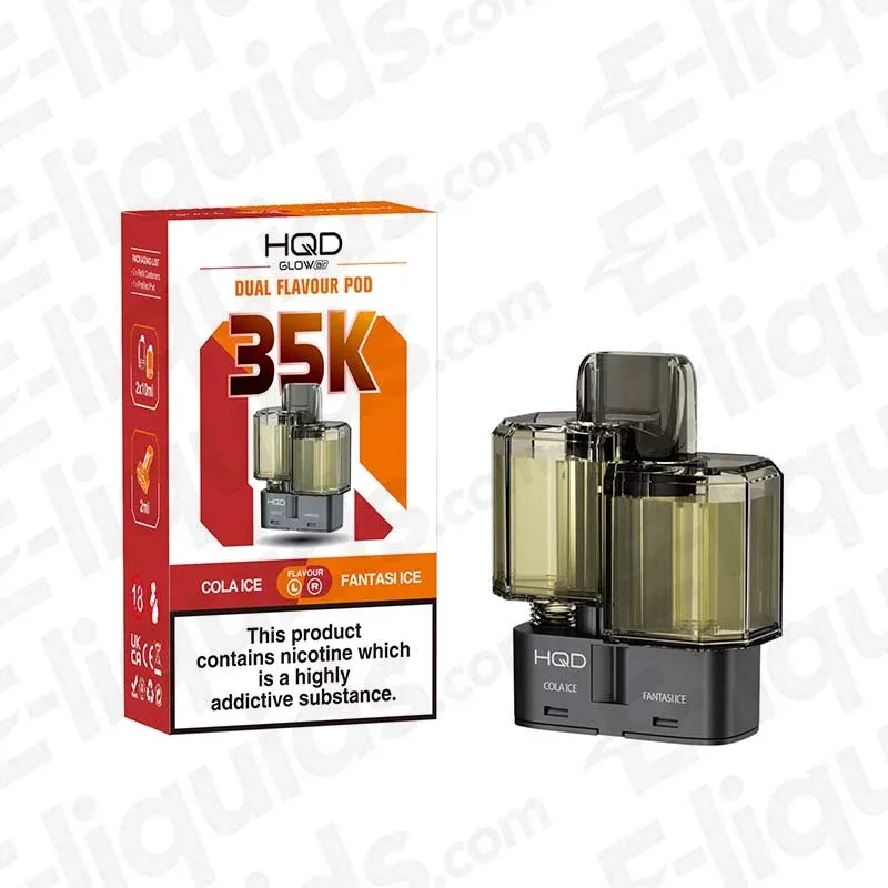HQD Glow Air 35K Cola Ice-Fantasi Ice Prefilled Pod