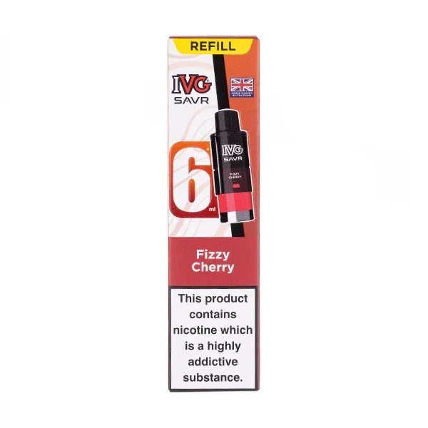 Fizzy Cherry SAVR Prefilled Pod + Refill by IVG