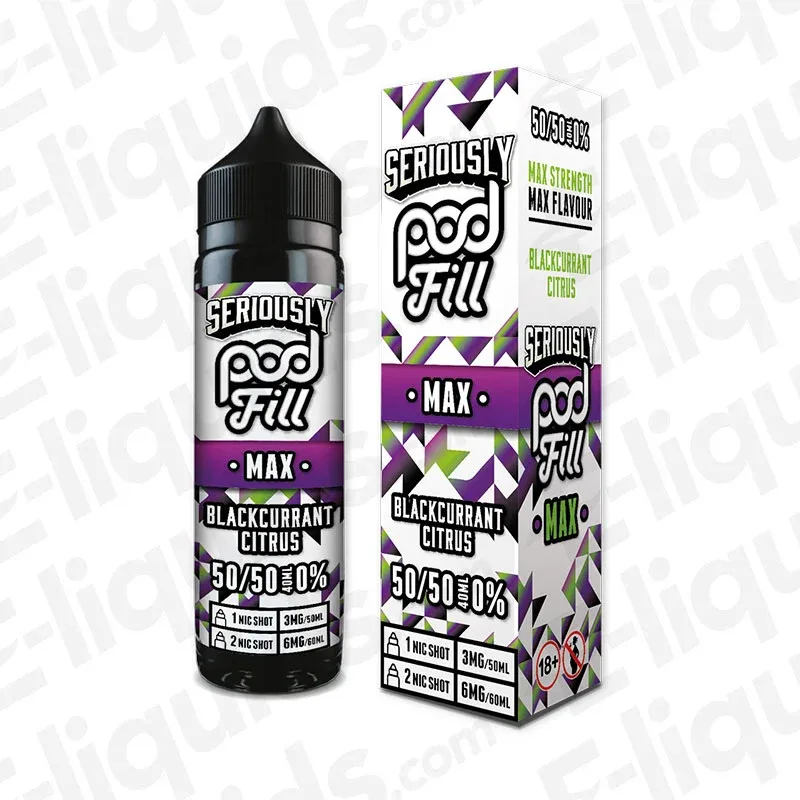 Doozy Vape Co Blackcurrant Citrus Seriously Podfill Max 40ml Shortfill Vape Juice