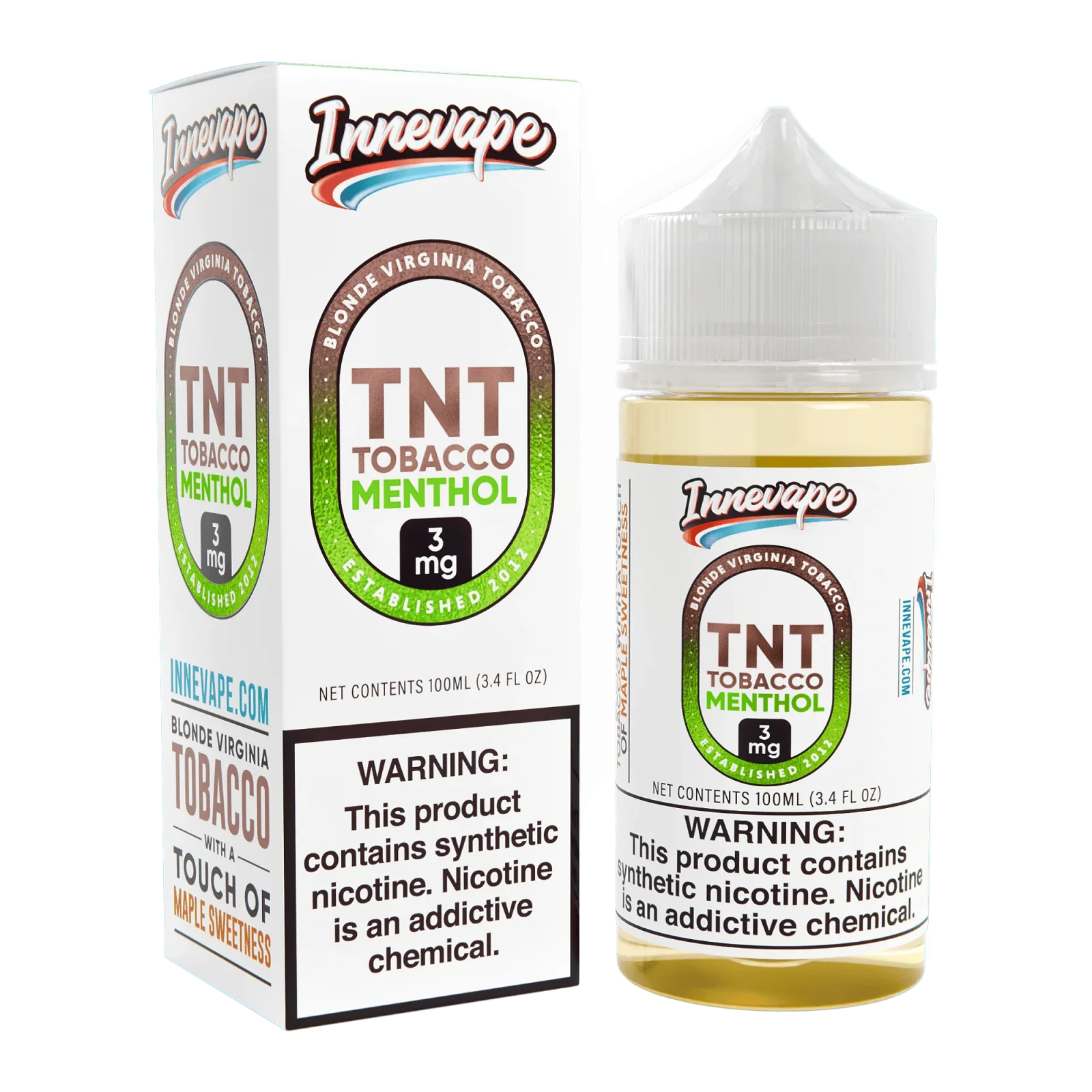 TNT Tobacco Menthol - Innevape E-Liquids - 100mL