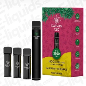 Darwin CBD+CBG 1800mg Raspberry Pineapple Prefilled Pod Kit