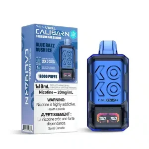NVZN Uwell Caliburn Bar 18K Disposable Blue Razz Rush Ice