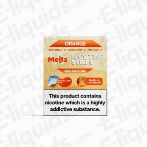 Orange MELTA Nicotine Strips