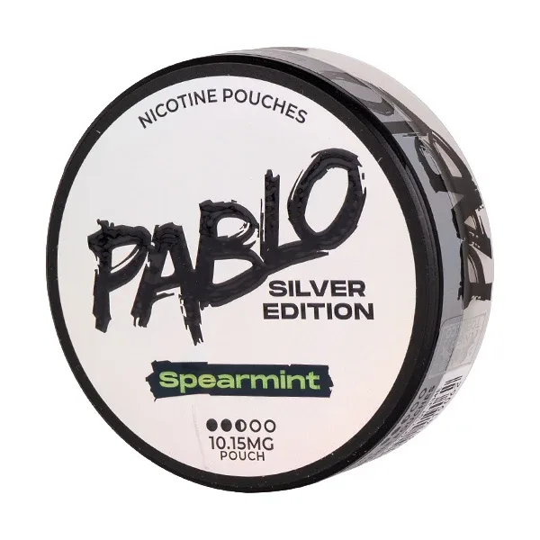 Spearmint Silver Edition Nicotine Pouches by Pablo