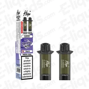 Higo Krystal Pro 600 Blueberry Raspberry Prefilled Pods 2 Pack