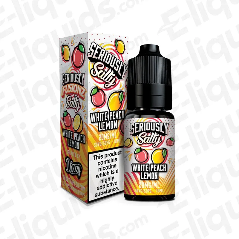 Doozy Vape Co White Peach Lemon Seriously Fusionz Nic Salt