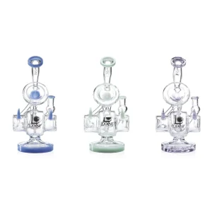 Lookah (Dab Rig) 11” Recycler Tripled Chamber Horn Water Pipe